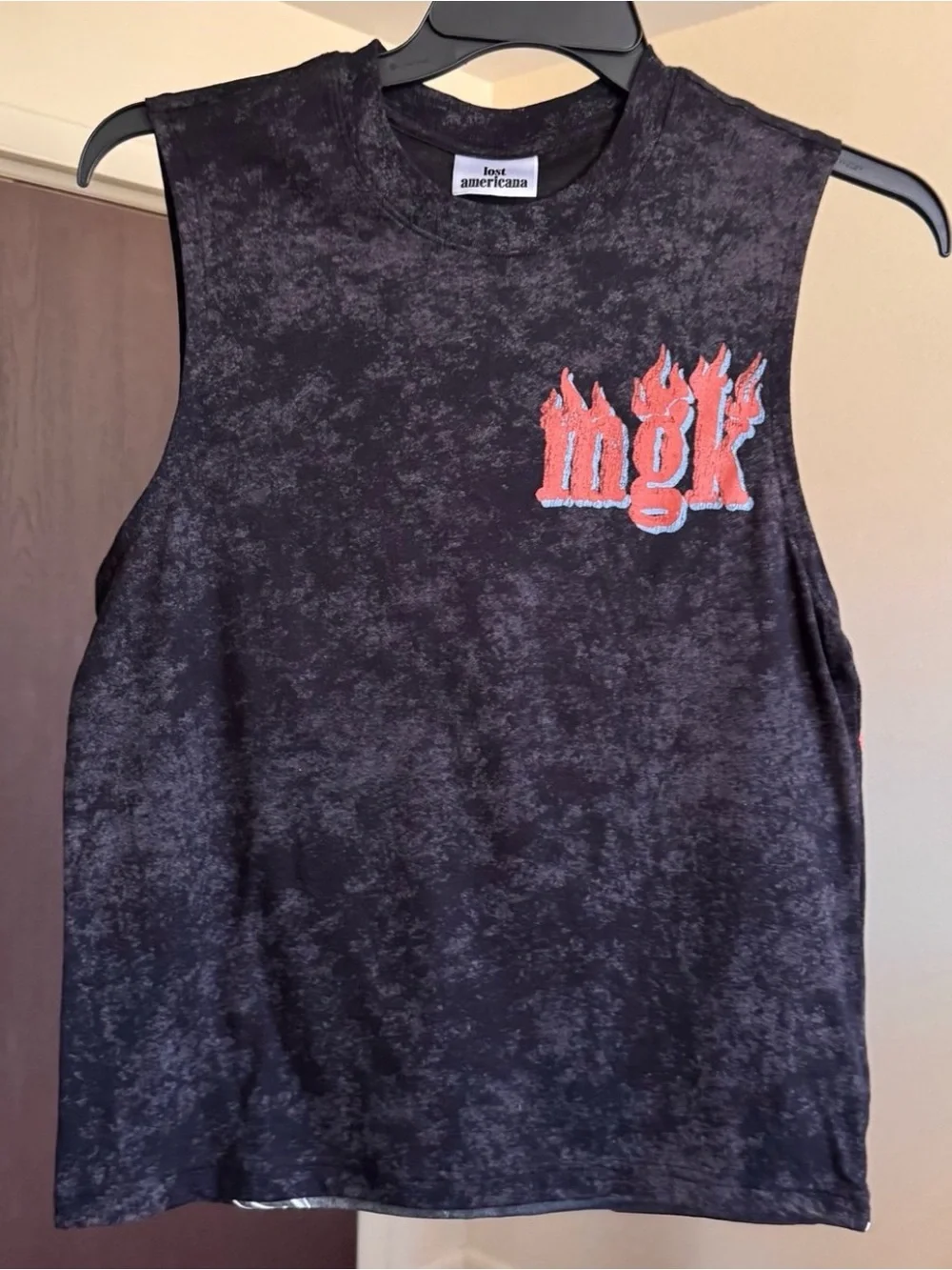 Machine Gun Kelly Men's MGK Lost Americana Graphic Heavyweight Muscle Tank Top,S